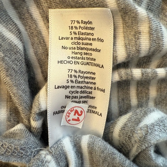 NWT LuLaRoe Anna Maxi Dress Gray and White Size Medium - Picture 2 of 7